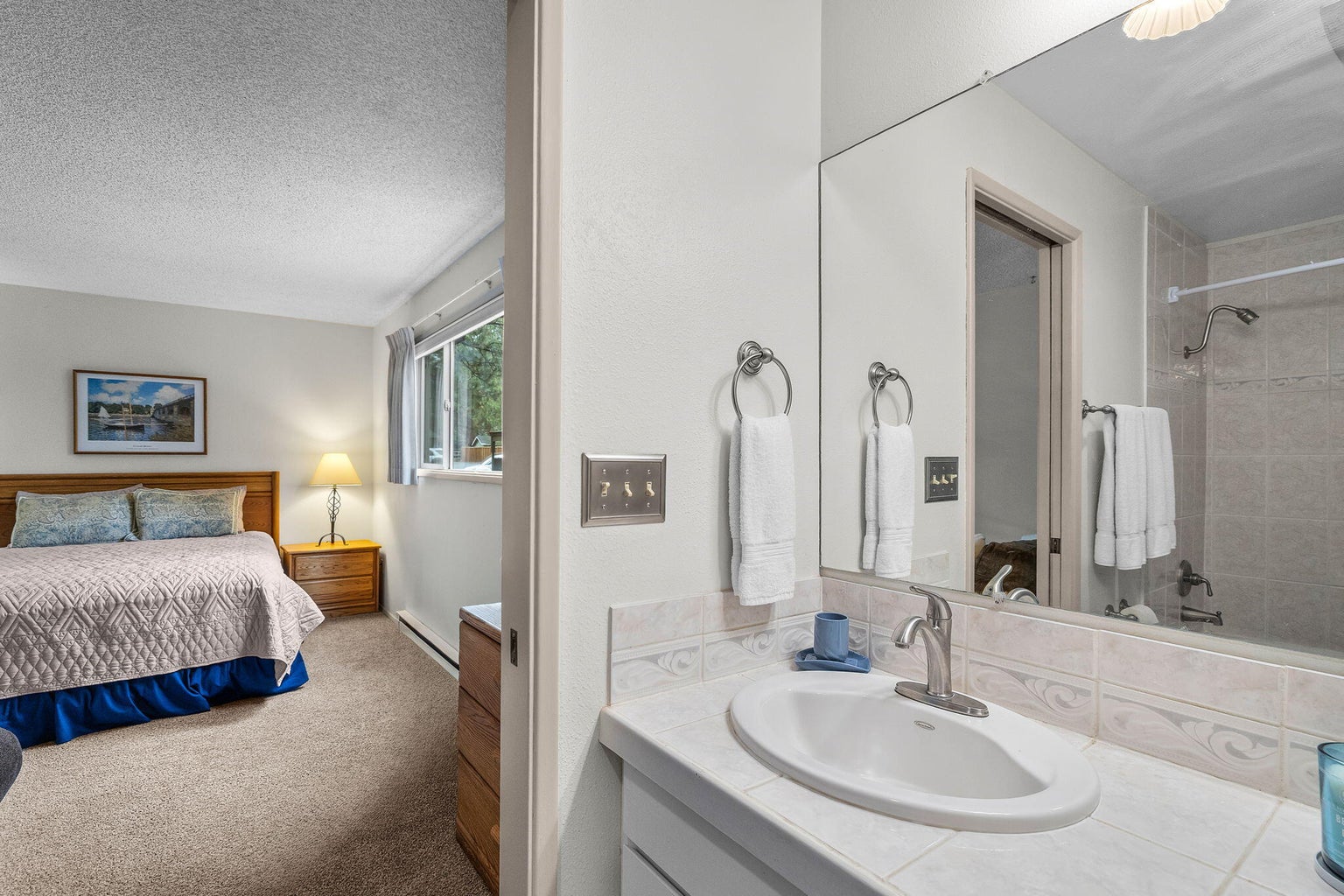 Full attached bath, updated