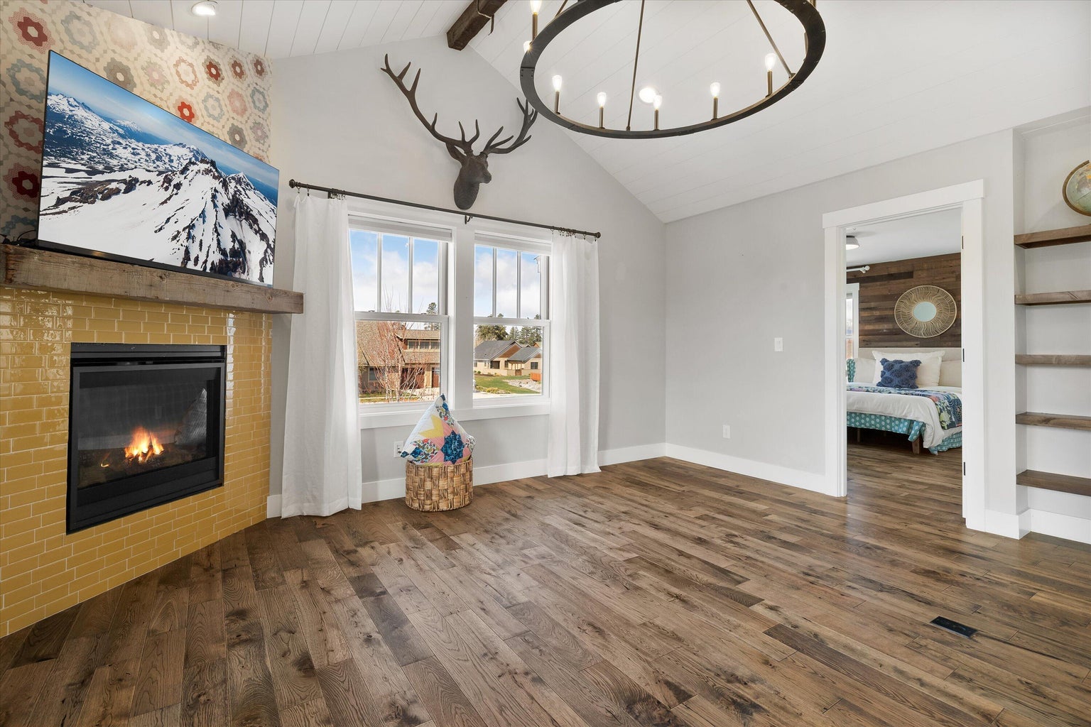 Upstairs Flex Space. A Living Area, TV Room, Yoga Space, Quilting/Craft Area