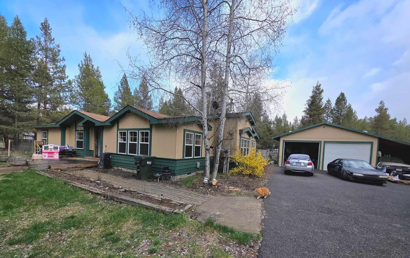 House and detached garage
