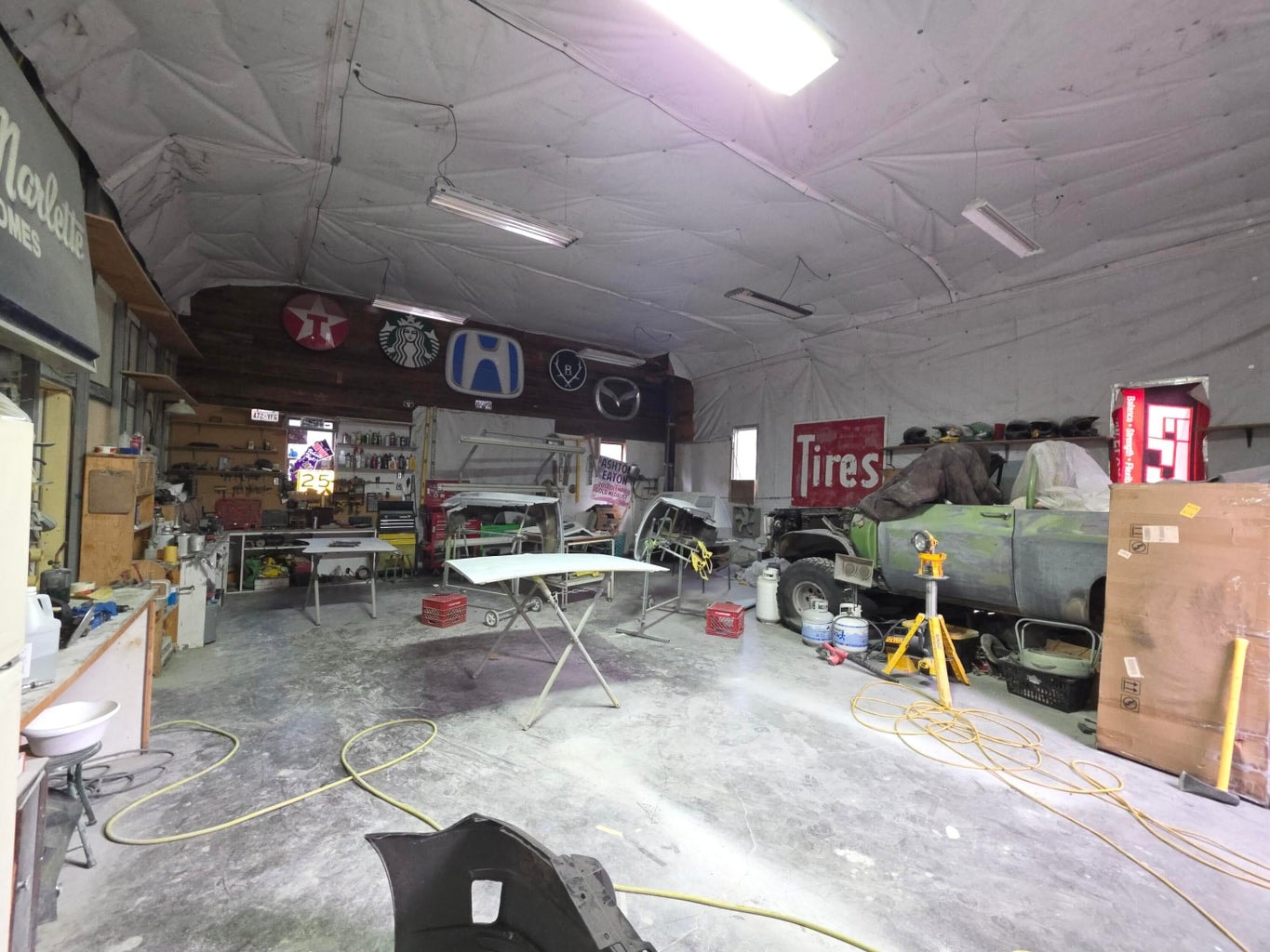 Inside shop