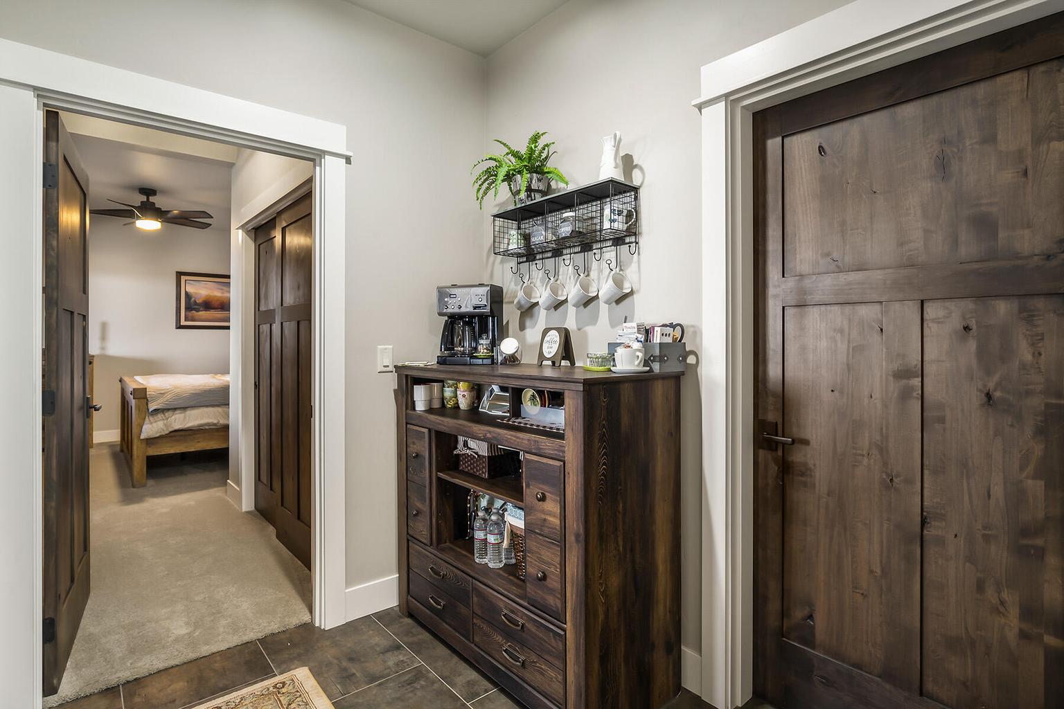 Guest Room Coffee Bar.