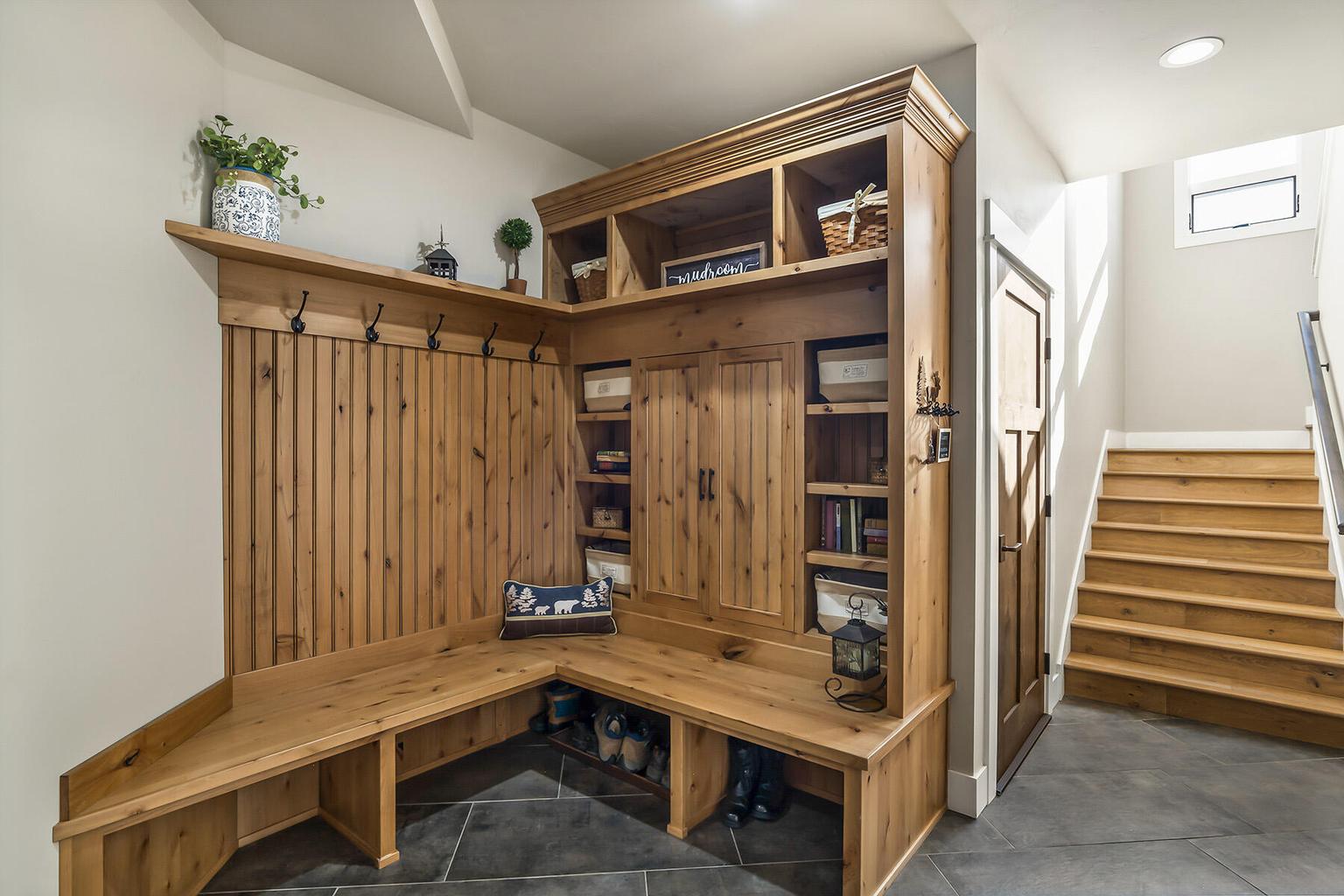 Large Mudroom off Garage. Garage has EV charging station.