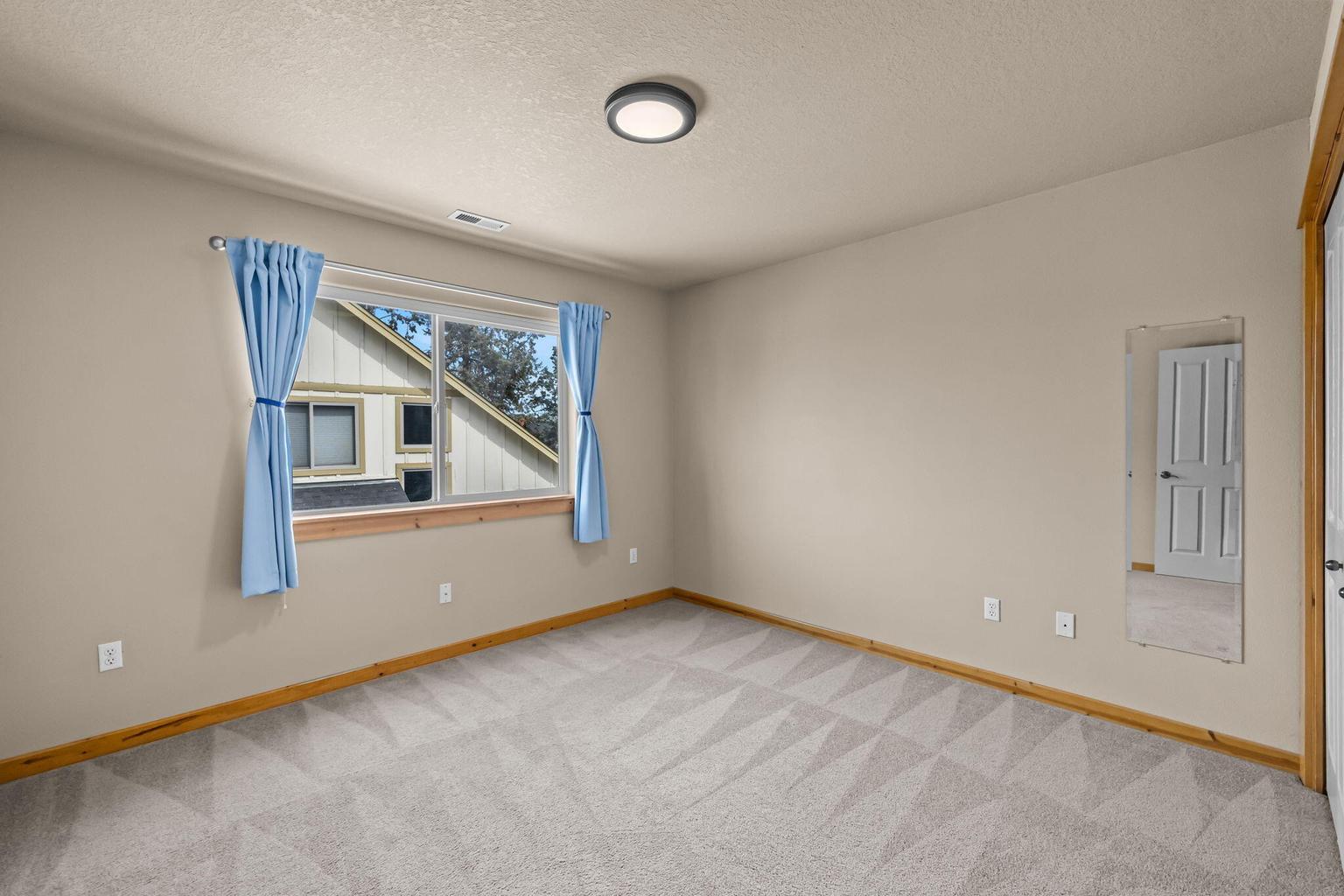 North facing bedroom is well sized.