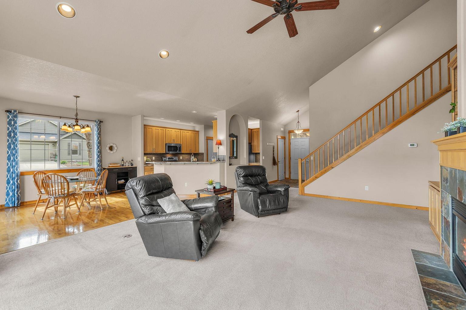 Knotty pine trim, windowsills and baseboards throughout.