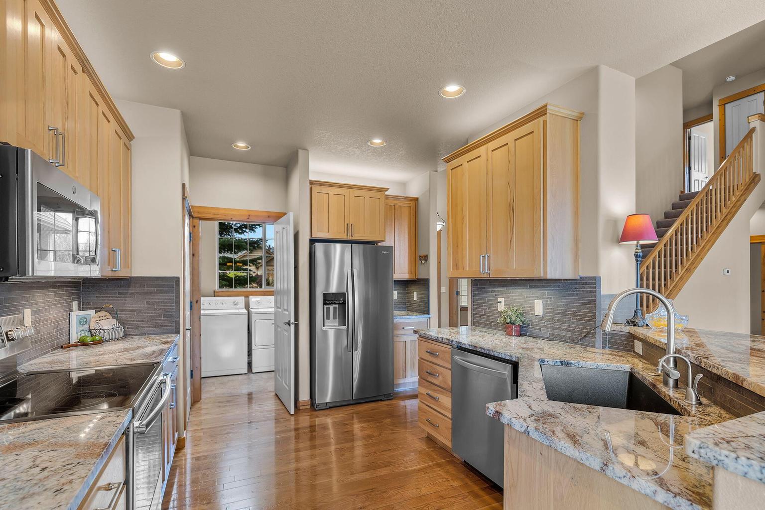 Granite countertops and sink