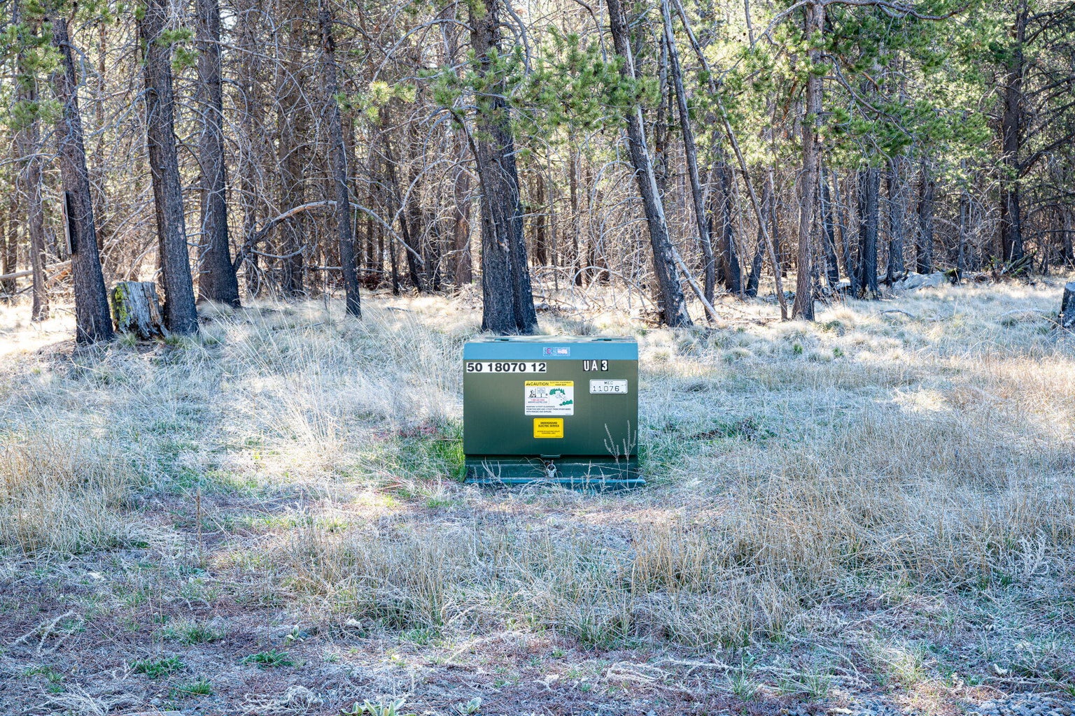 Power box centrally located for the three lots; located on lot 12