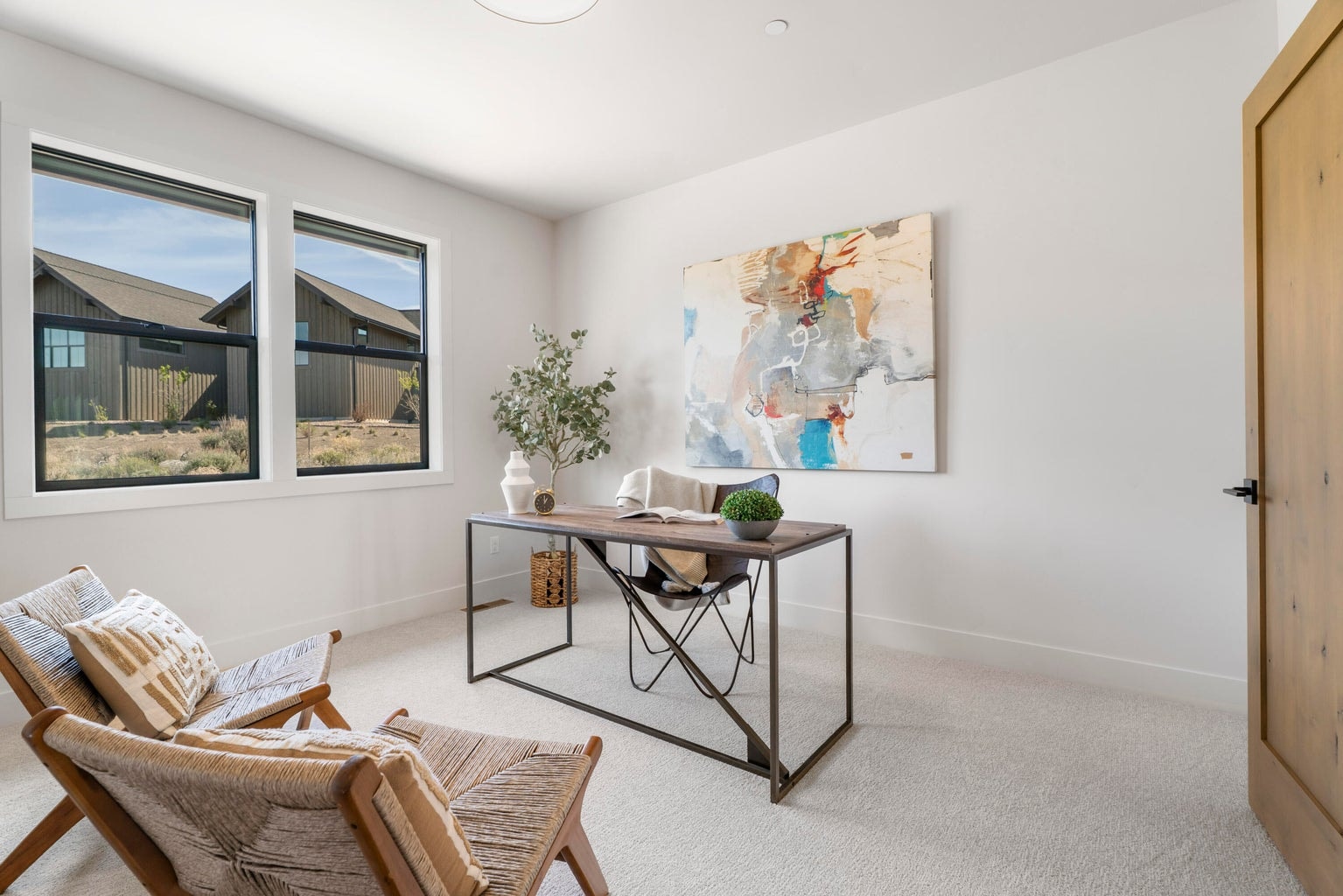 This versatile room on the ground level has a closet and bathroom access