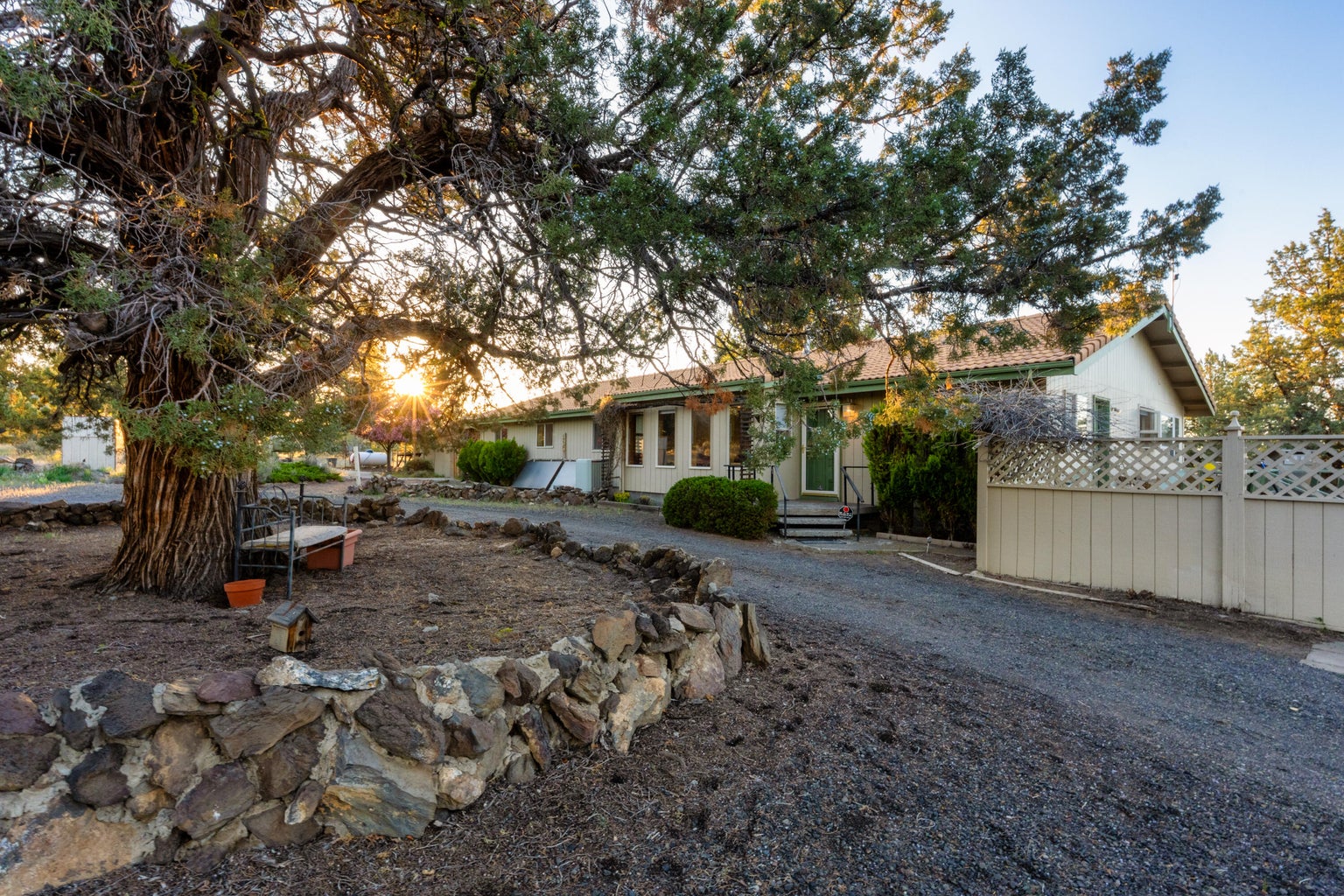 Completely fenced in yard for your pets.