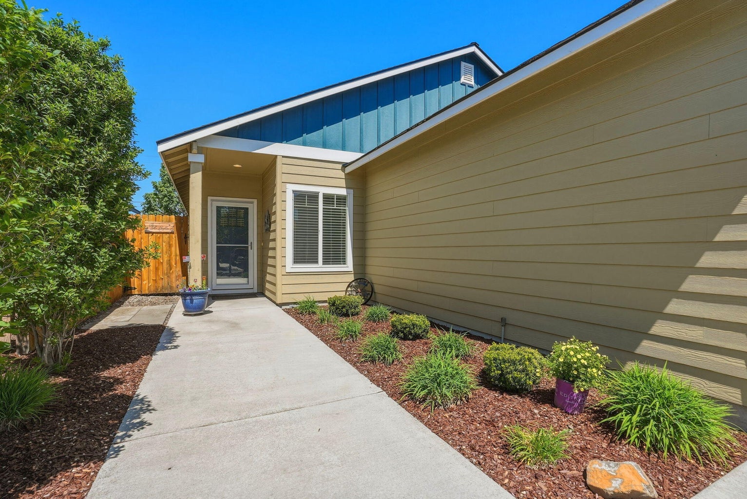 Xeriscaped, easy-care landscaping