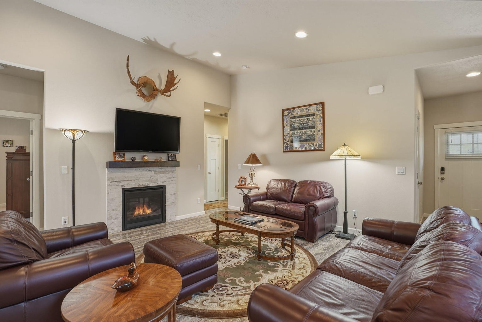 Great room with gas fireplace