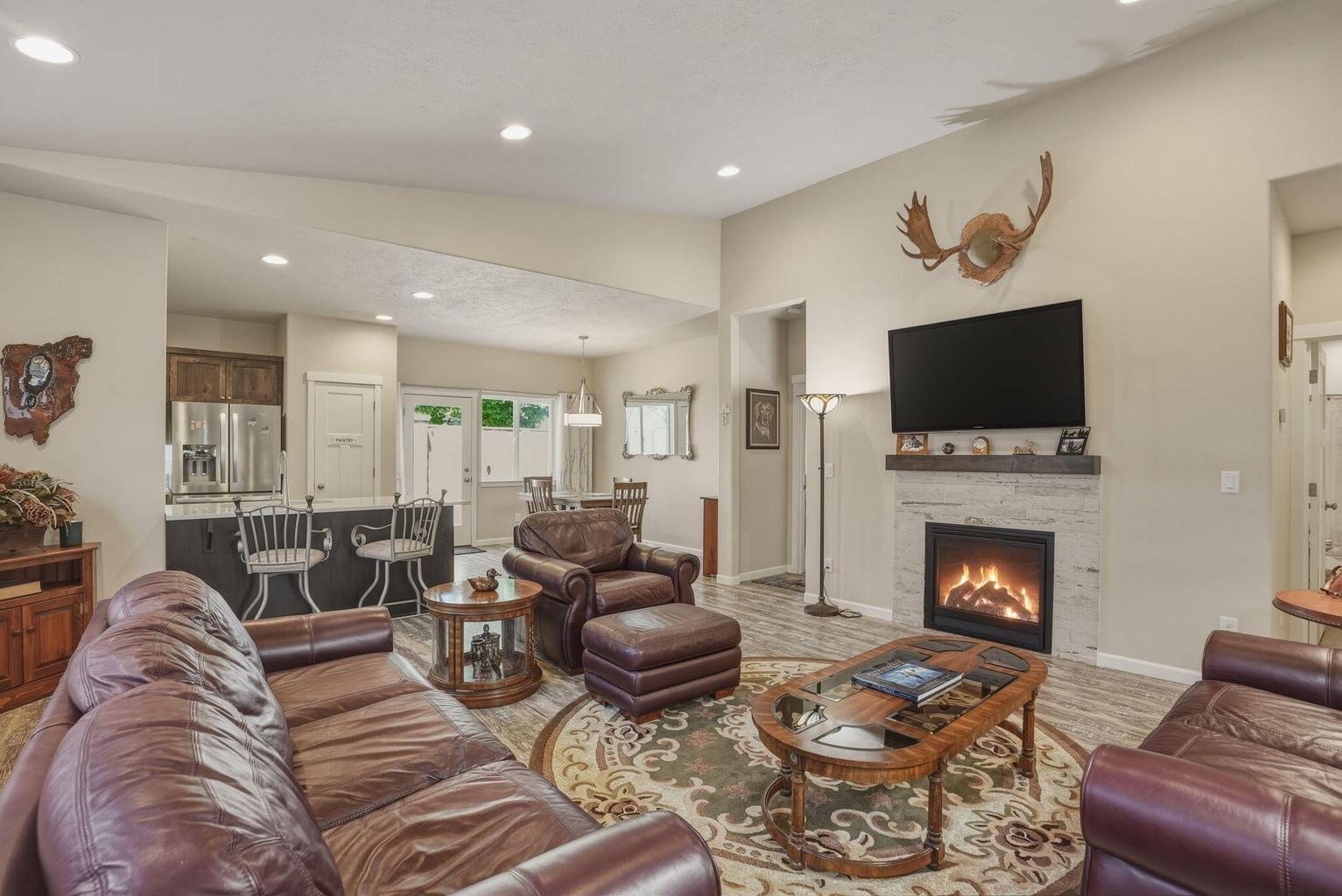 Great room with gas fireplace