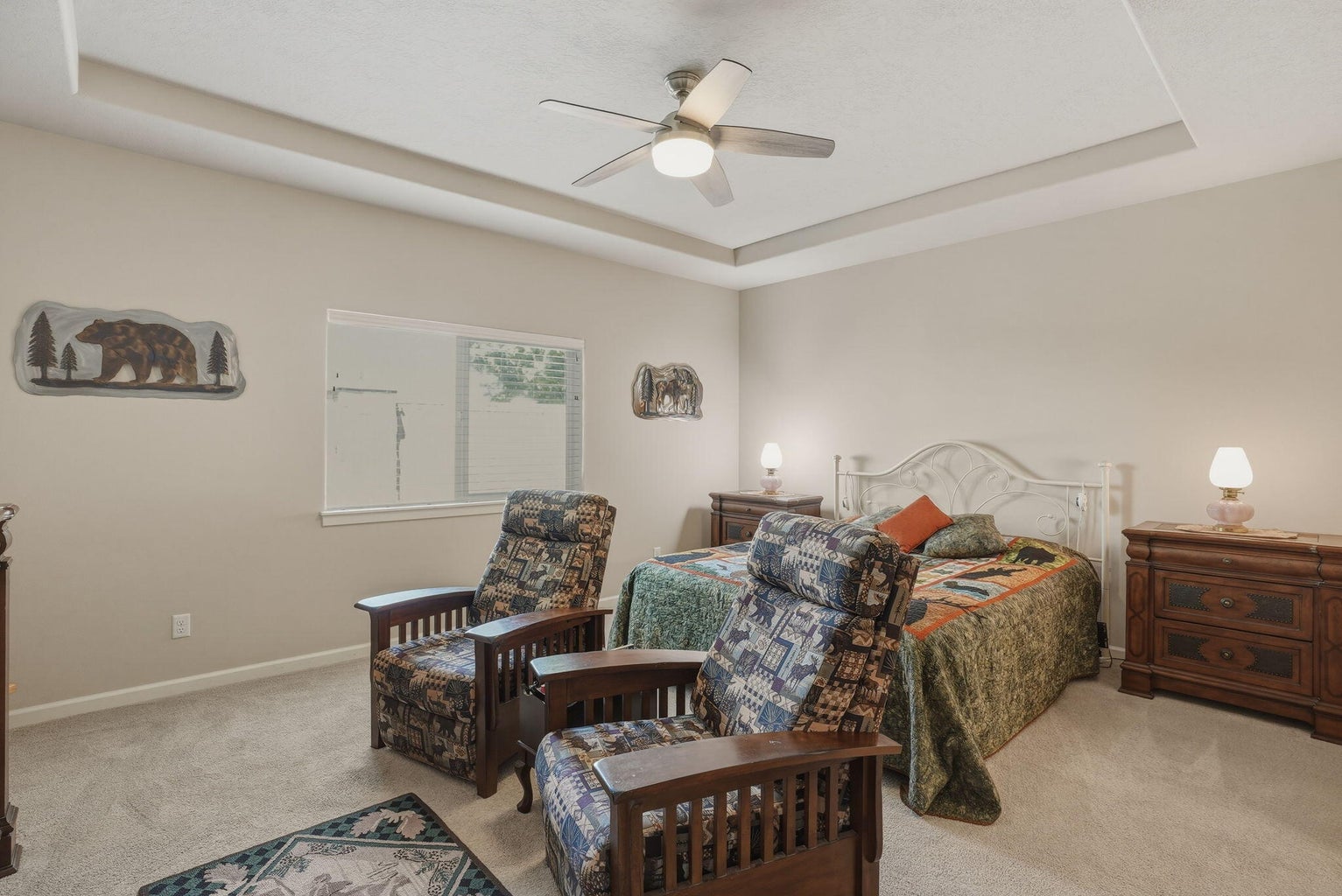 Primary suite with double vanity, shower and walk-in closet