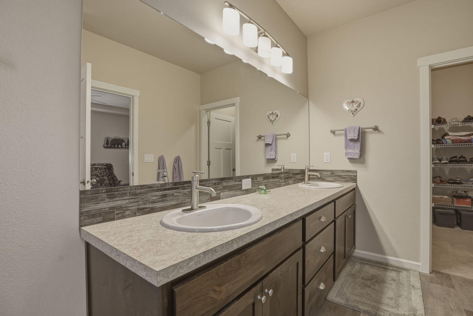 Primary suite double vanity