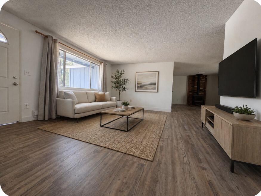 virtually staged living room