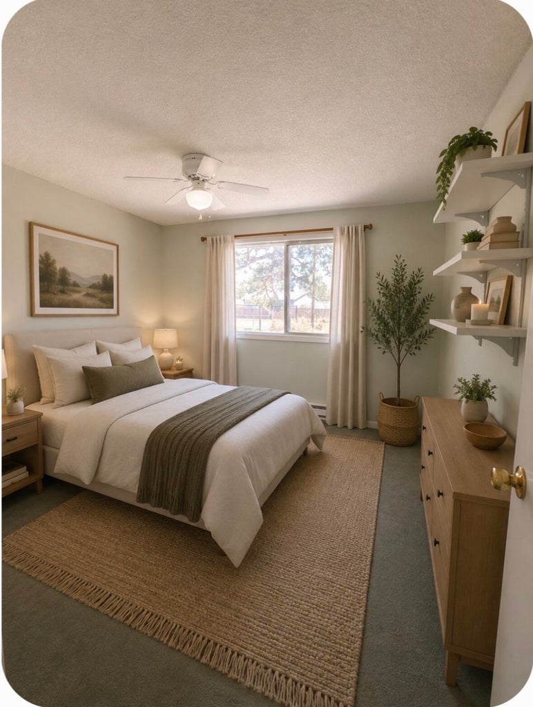 virtually staged pic of bedroom 2