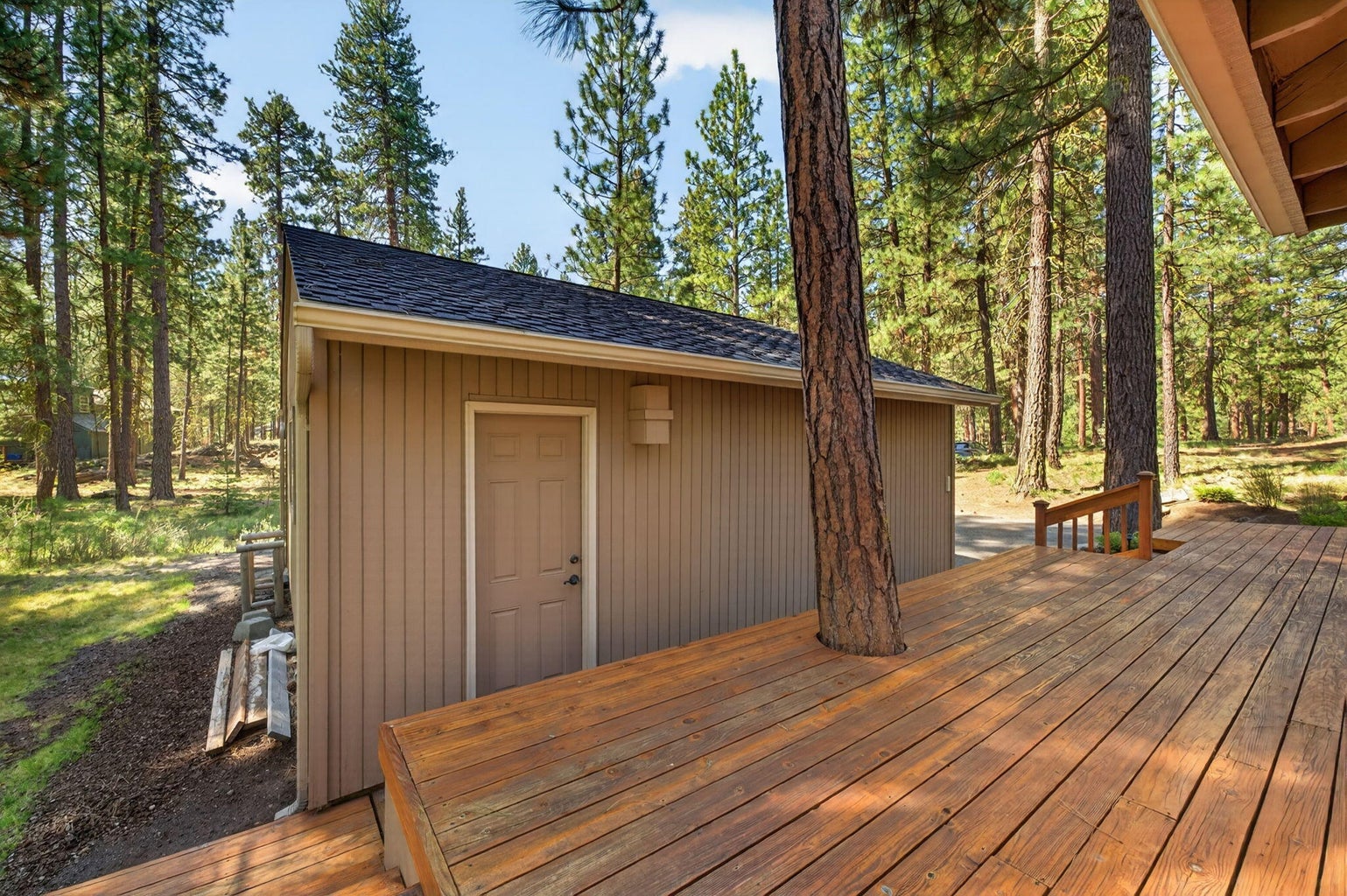 Outdoor Living and Deck Space - side door to garage