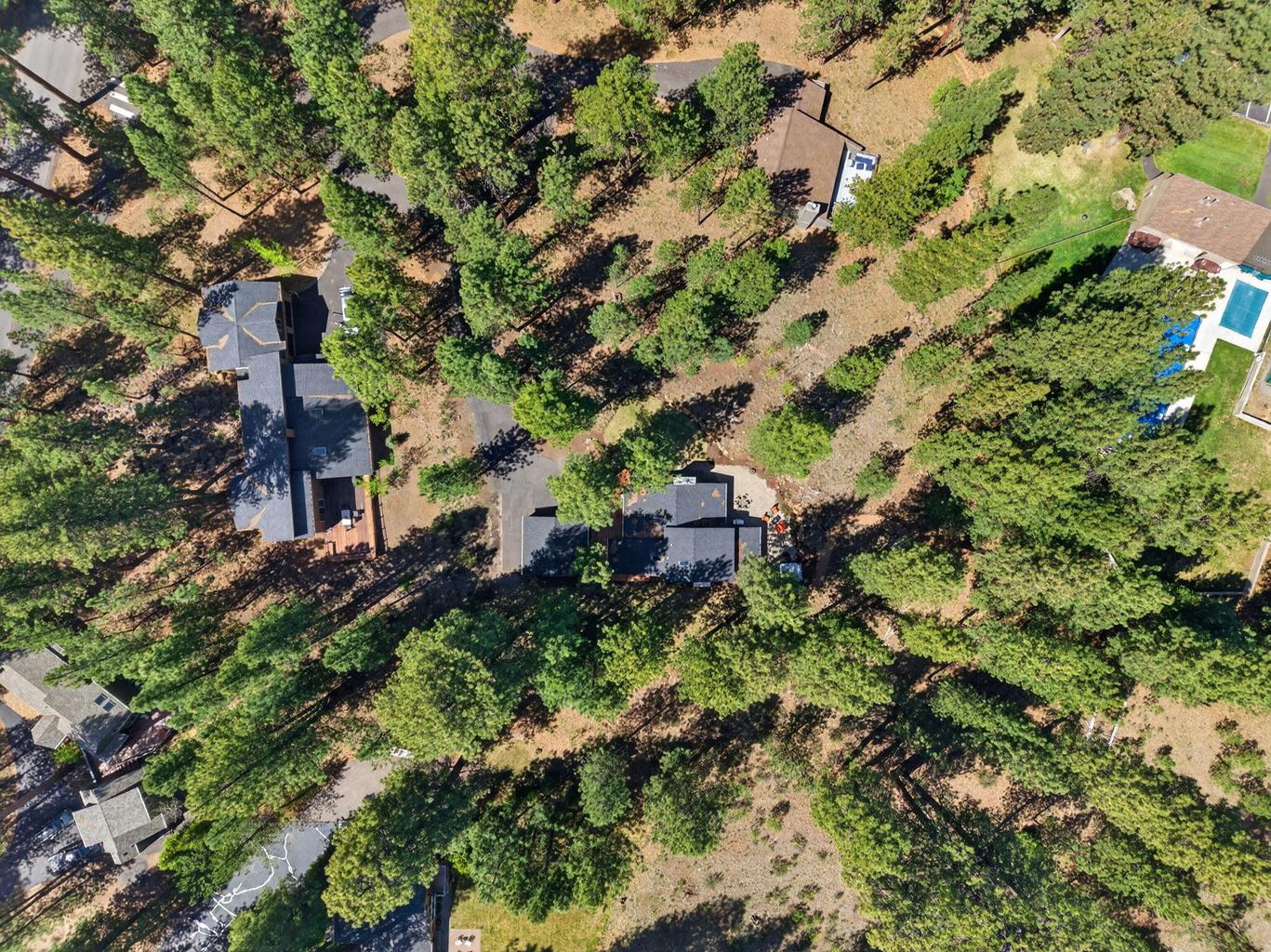 Aerial view of home and surrounding area