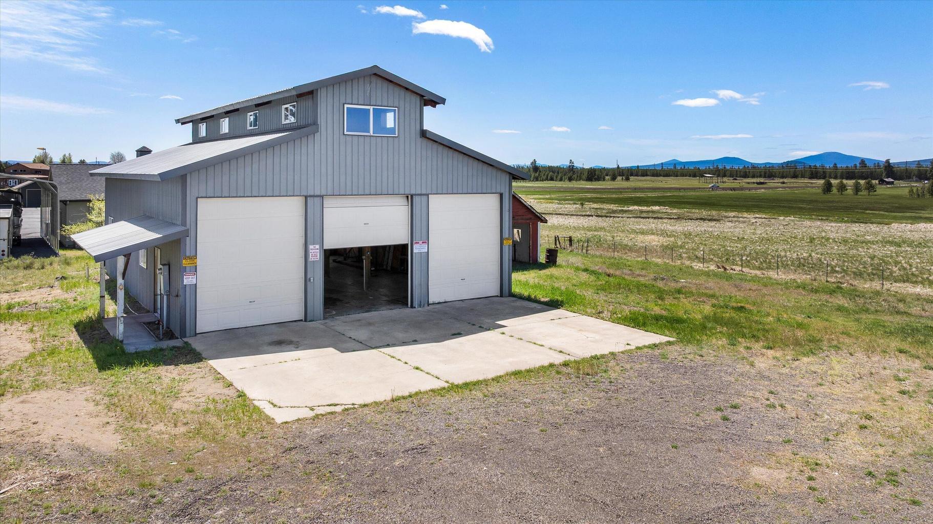 1800 sq. ft. shop with three 12 foot doors