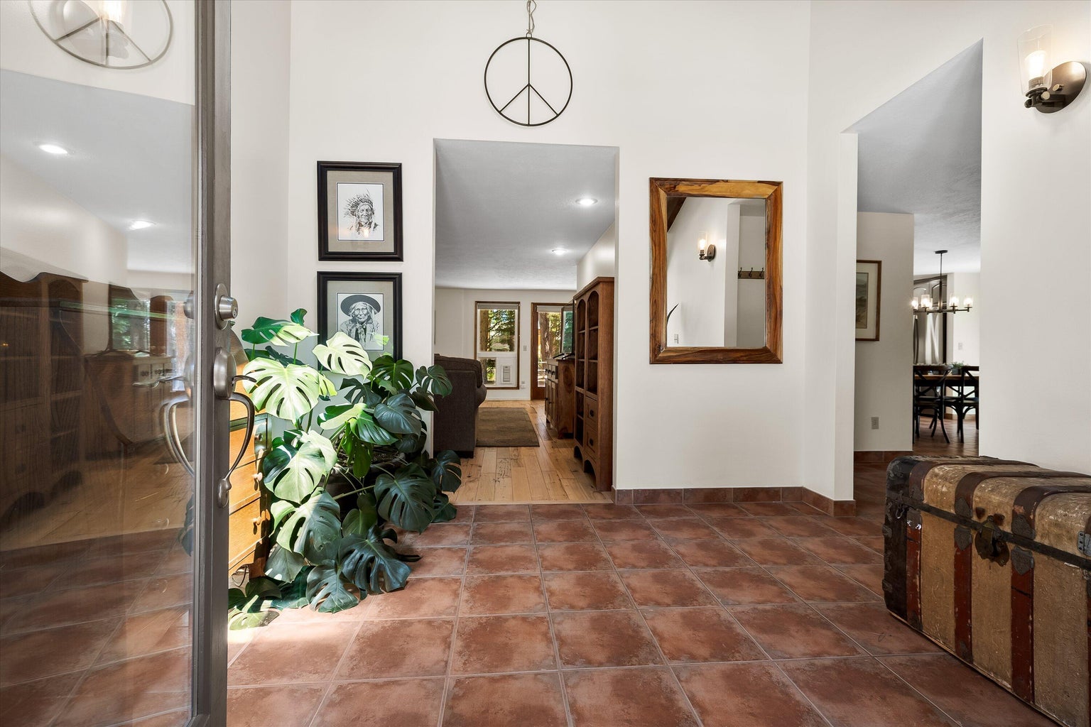 Foyer is light and bright