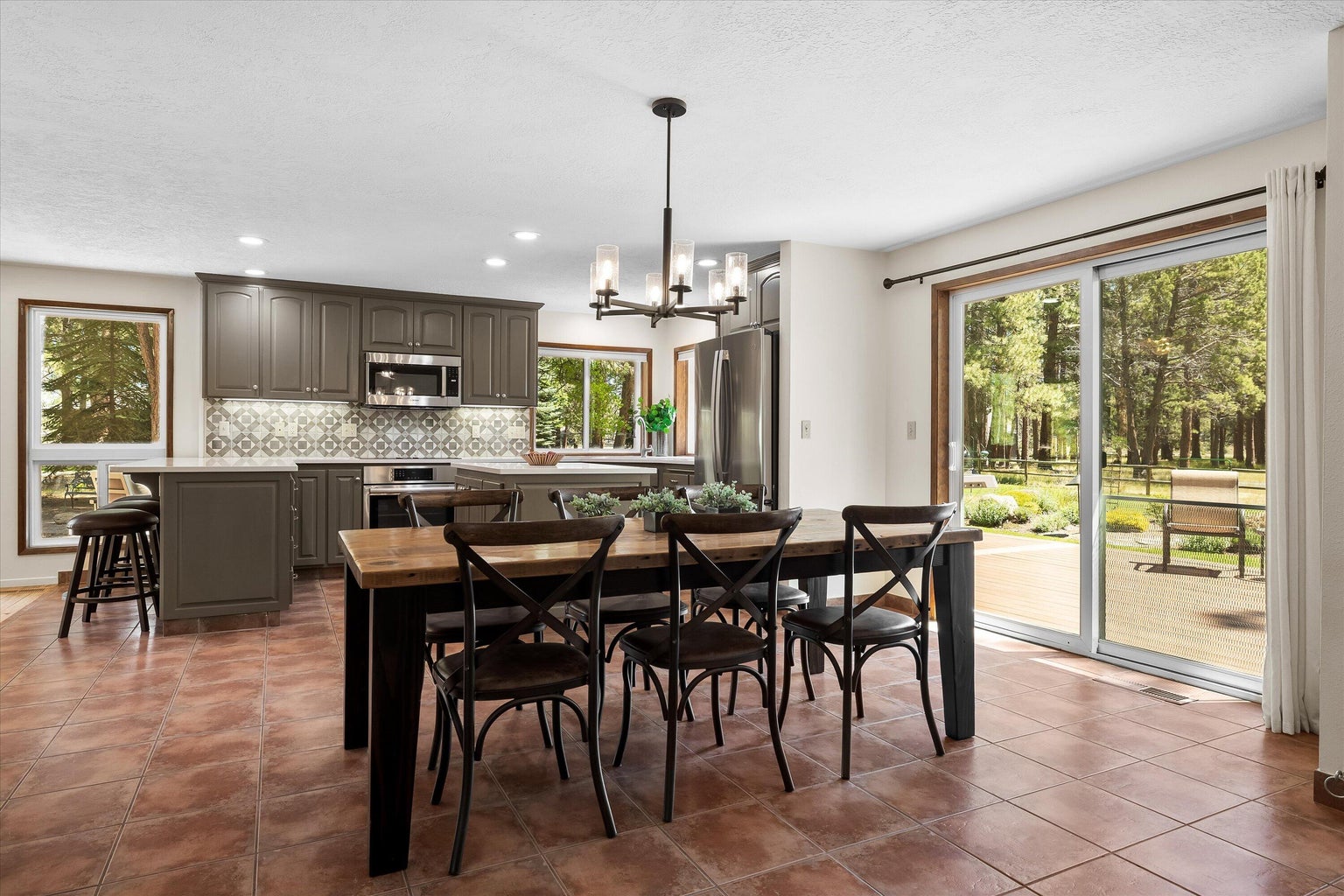 Ample sized dining area opens to Deck on the South side