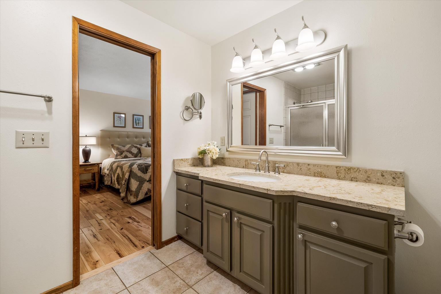Vanity with lots of storage