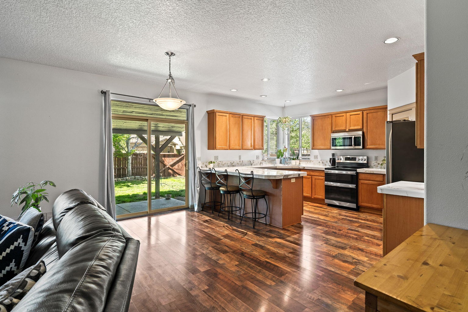 updated kitchen with new appliances