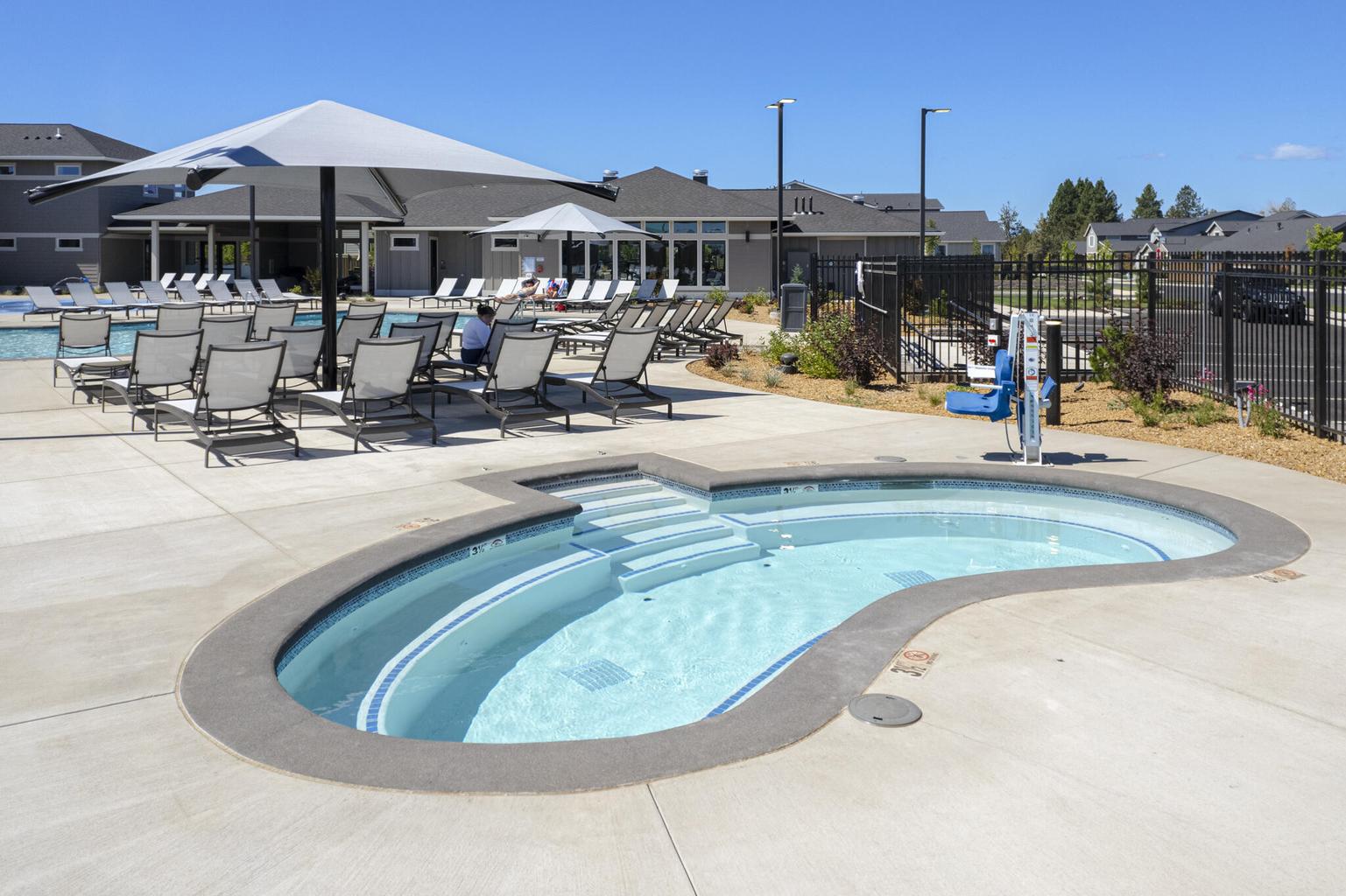 Hot tub is large enough for a quick or long soak!