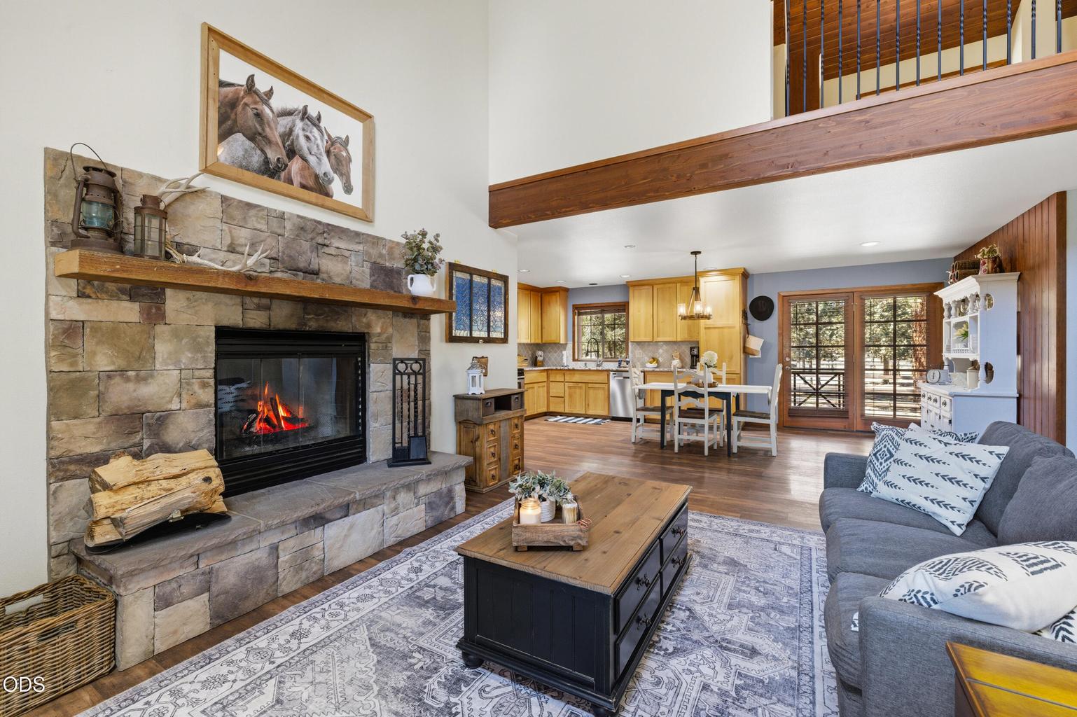 Stone Fireplace