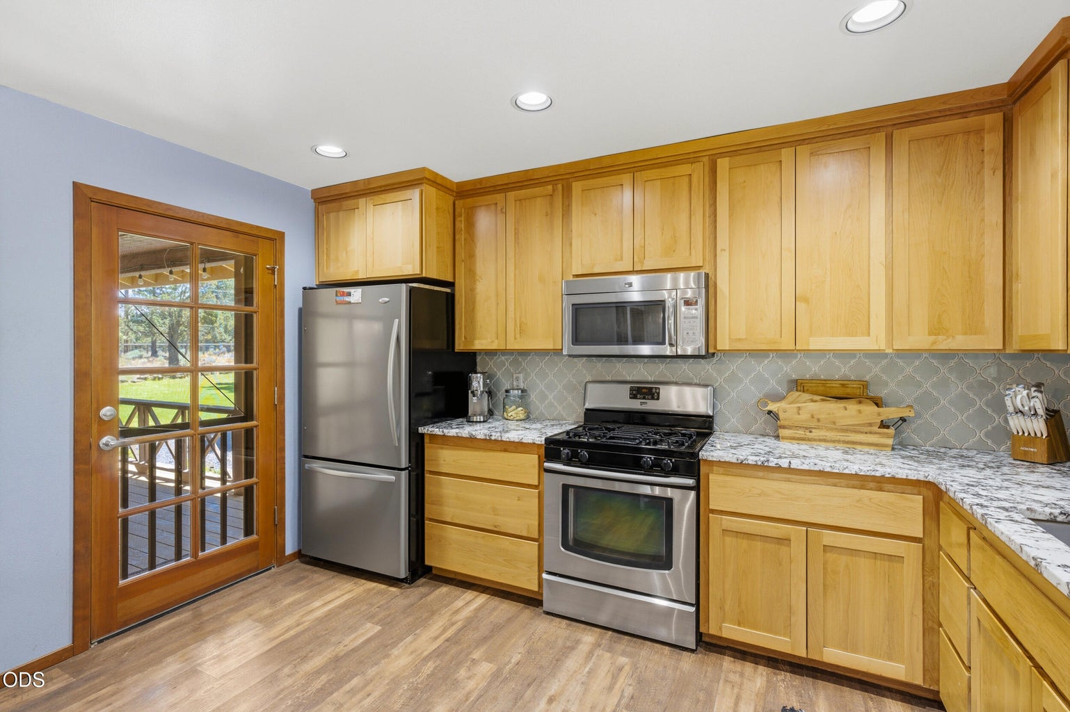 Kitchen with patio entrance