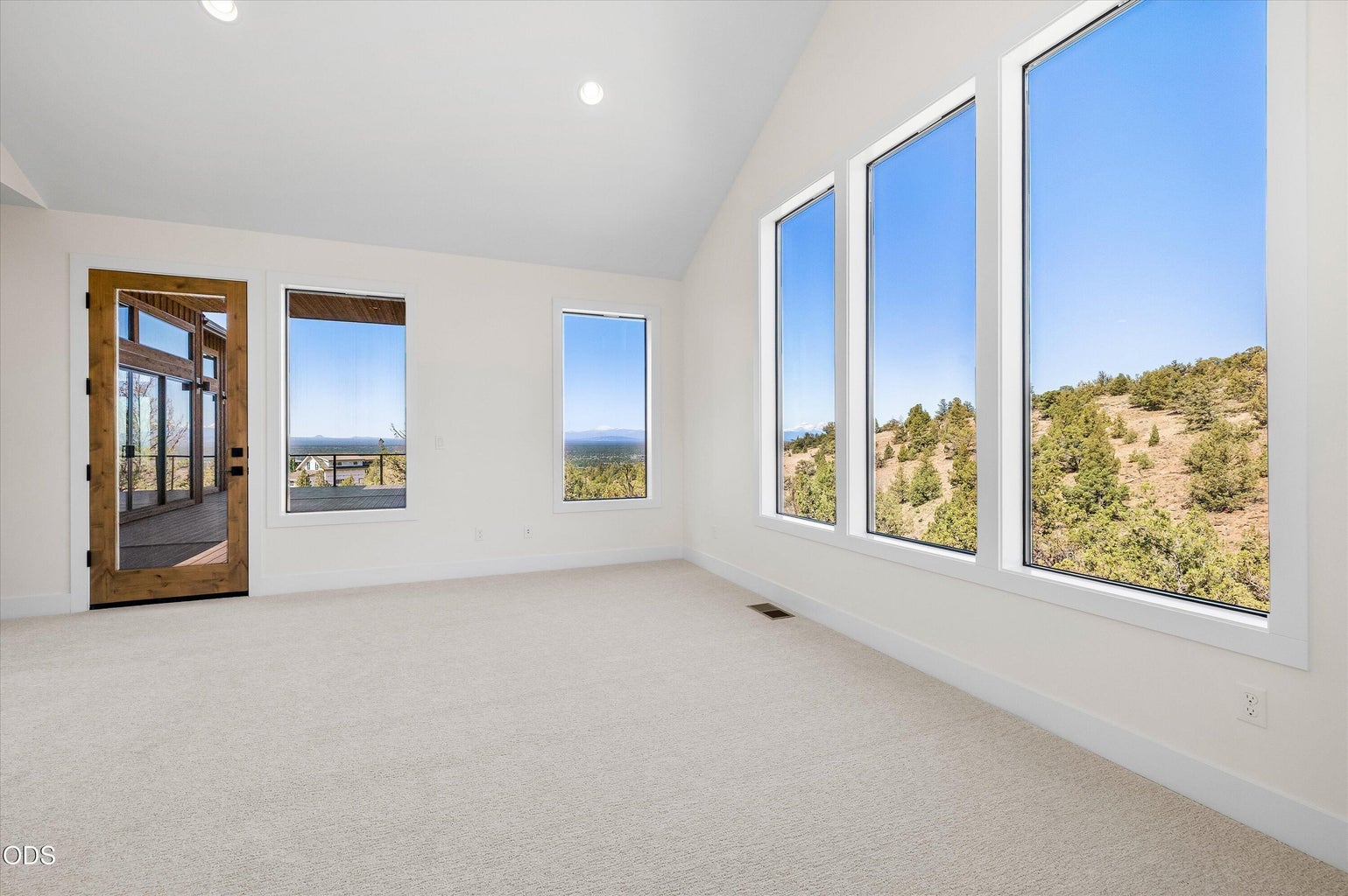 At this elevation, views to the West are incredible, but the privacy of this Primary Suite ensures views to the North and Spirit Rock are protected by open community space as well