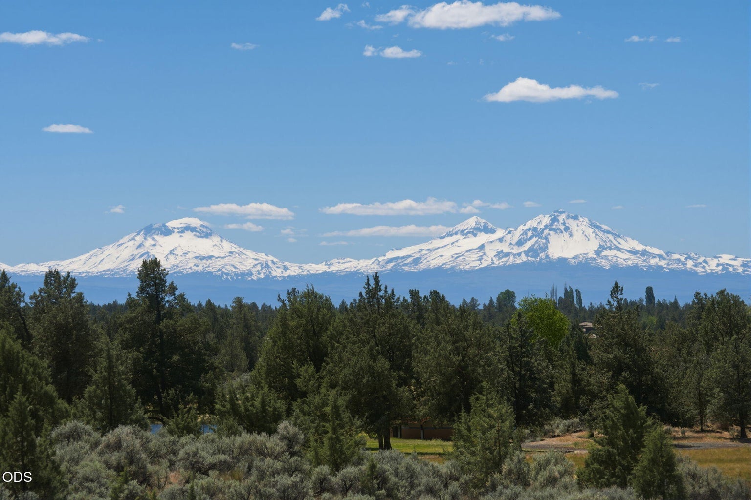 View from estate looking west to the Cascade Range, Three Sisters visible