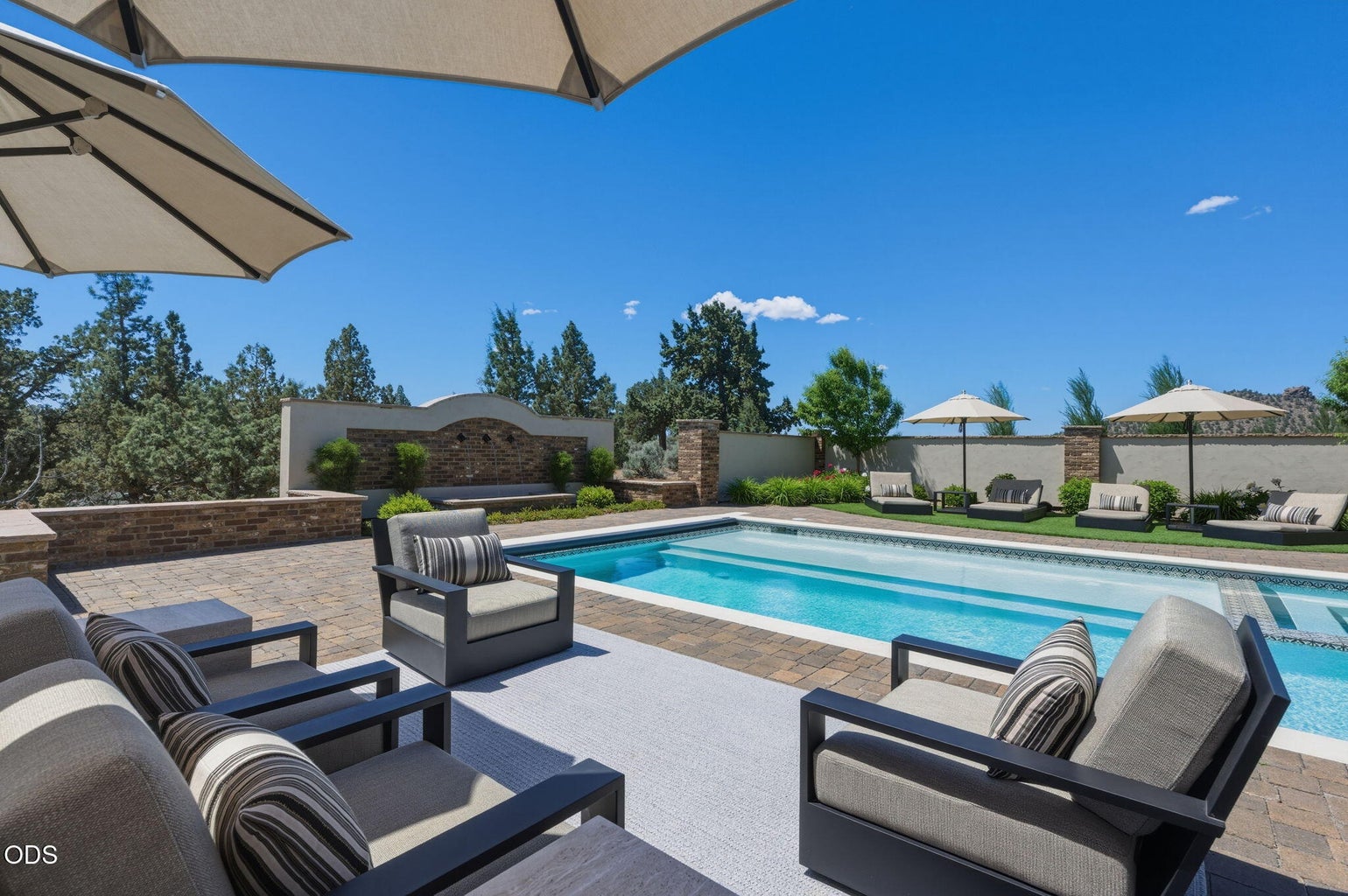Pool and patio, outdoor lounge seating