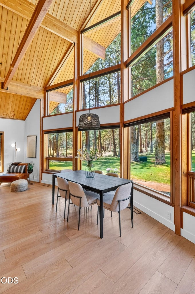 Amazing windows bring light into the great room all day