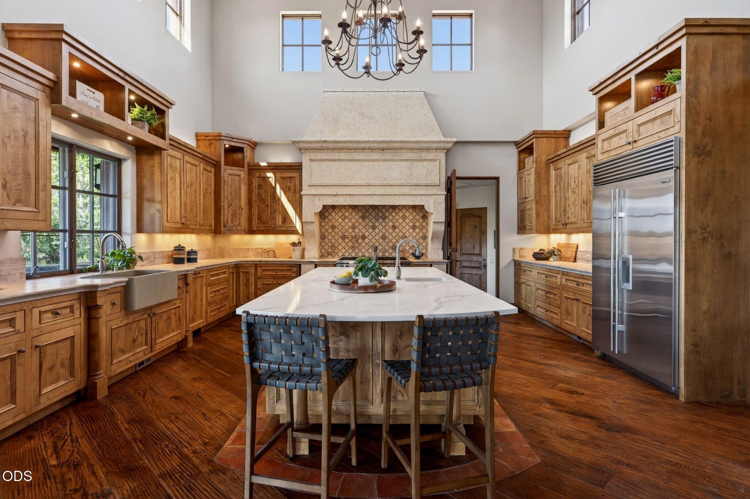 Kitchen and center island