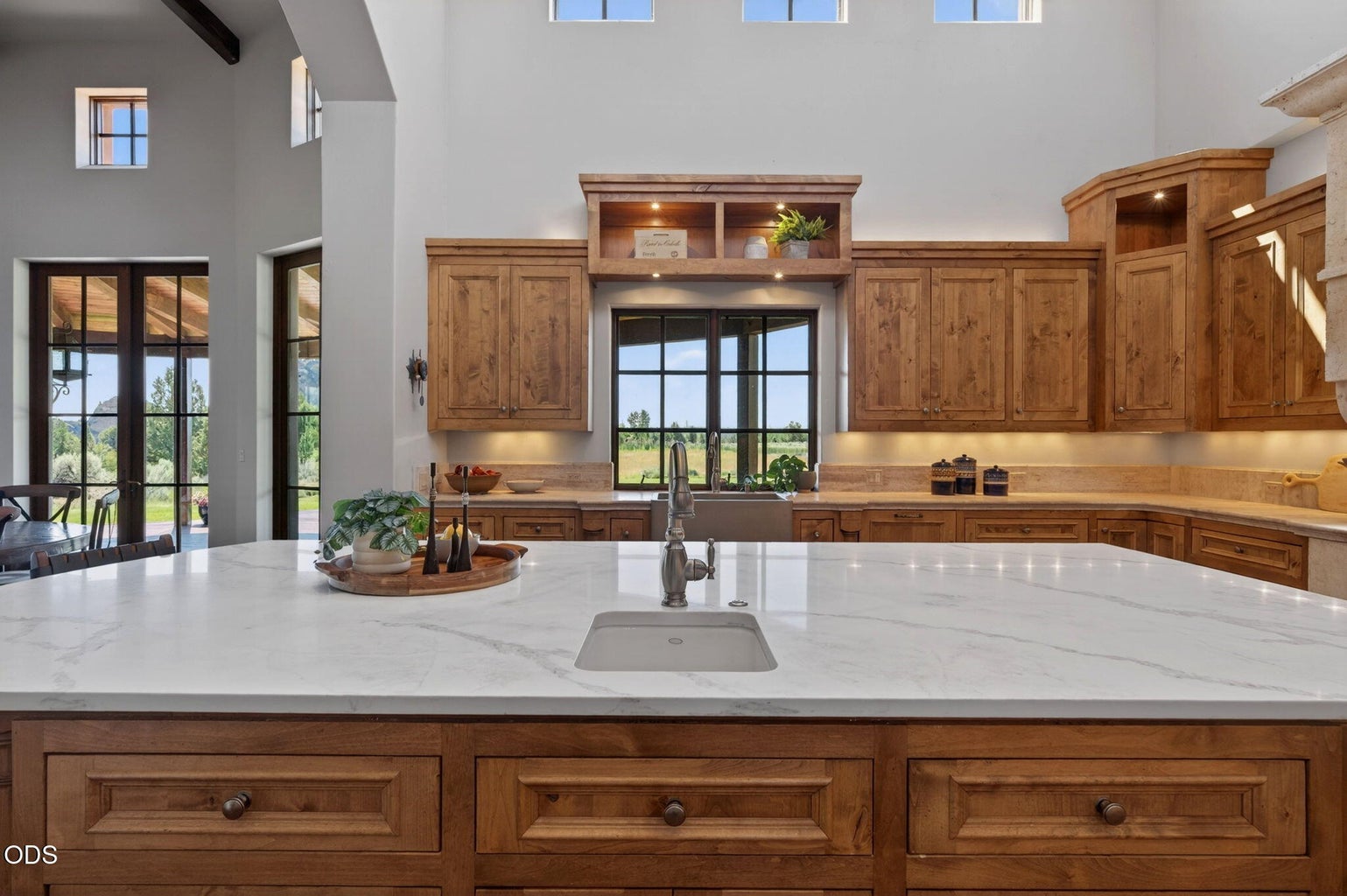 Kitchen and center island