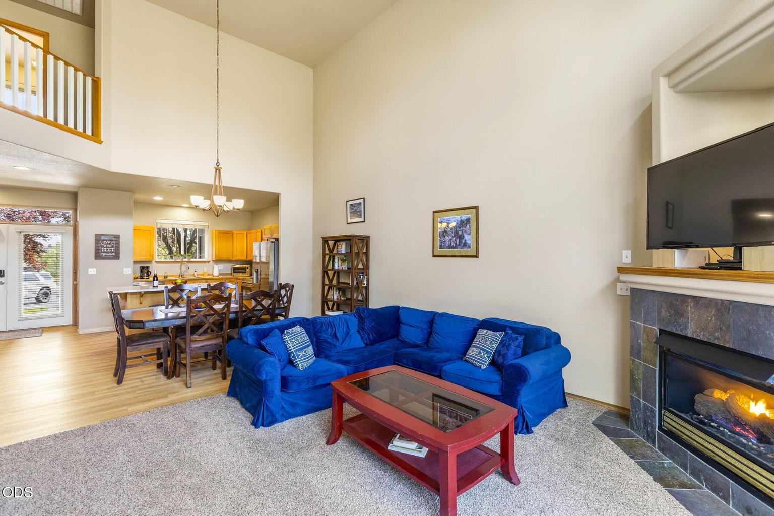 Cozy propane corner fireplace
