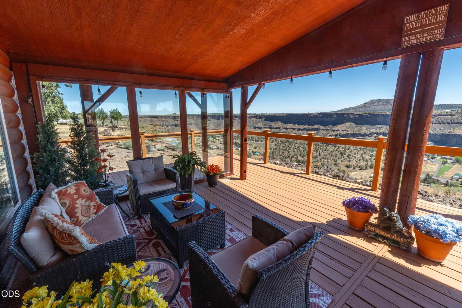 Stunning view from inside and out!