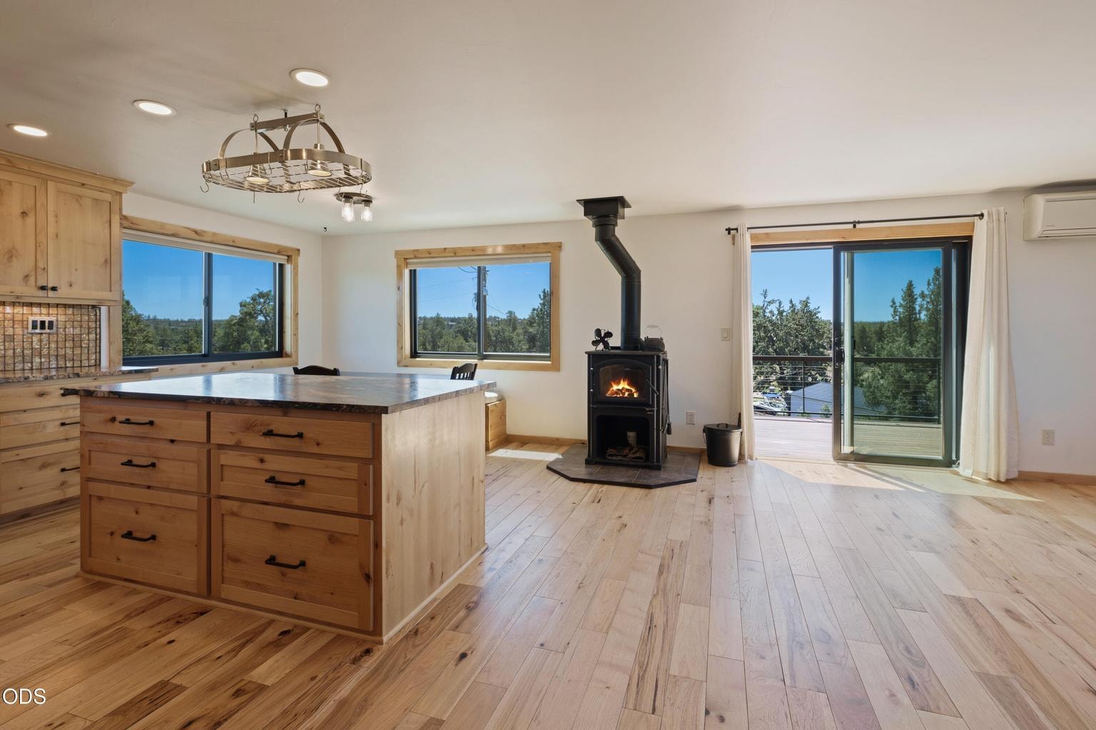 Living Area is 2nd floor with wrap around deck on 2 sides; views from every window