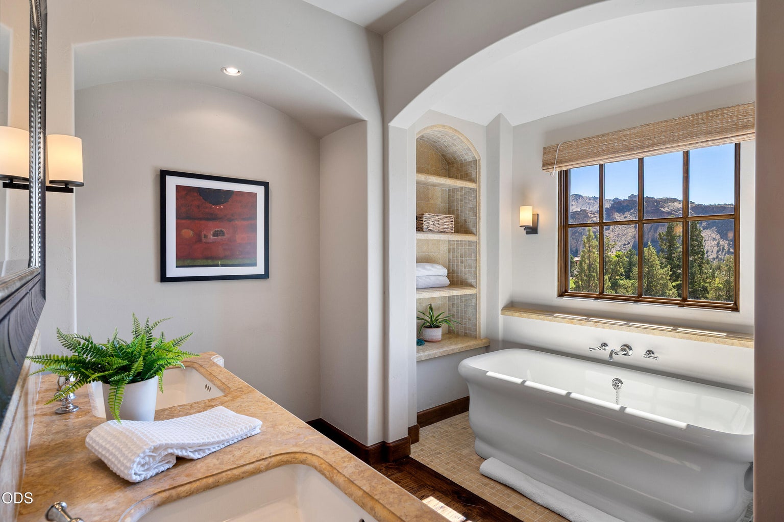 Primary ensuite bathroom and soaking tub