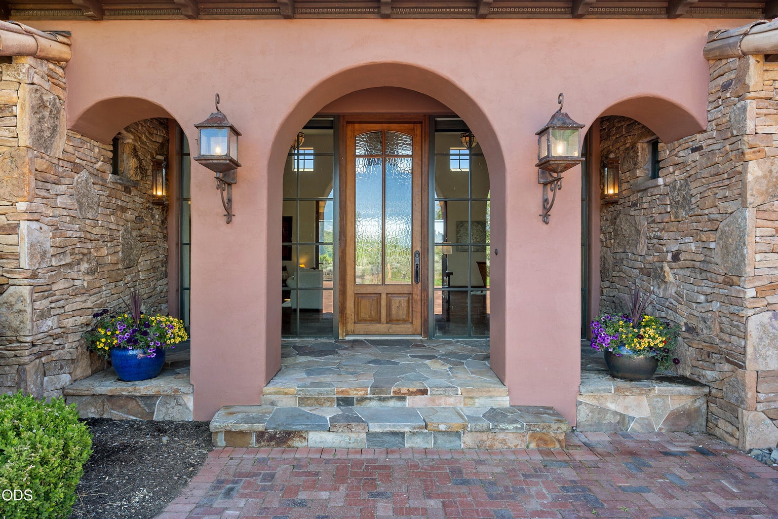 Front Door and Wall of Windows