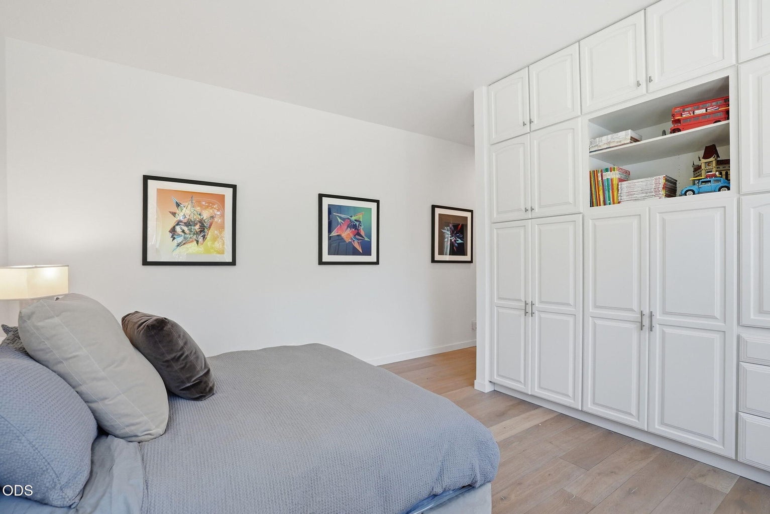 Floor to ceiling storage.