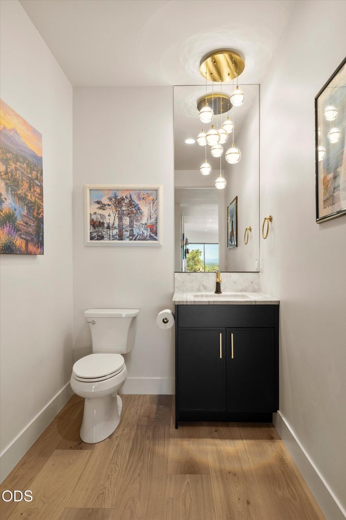 Convenient powder room off the great room