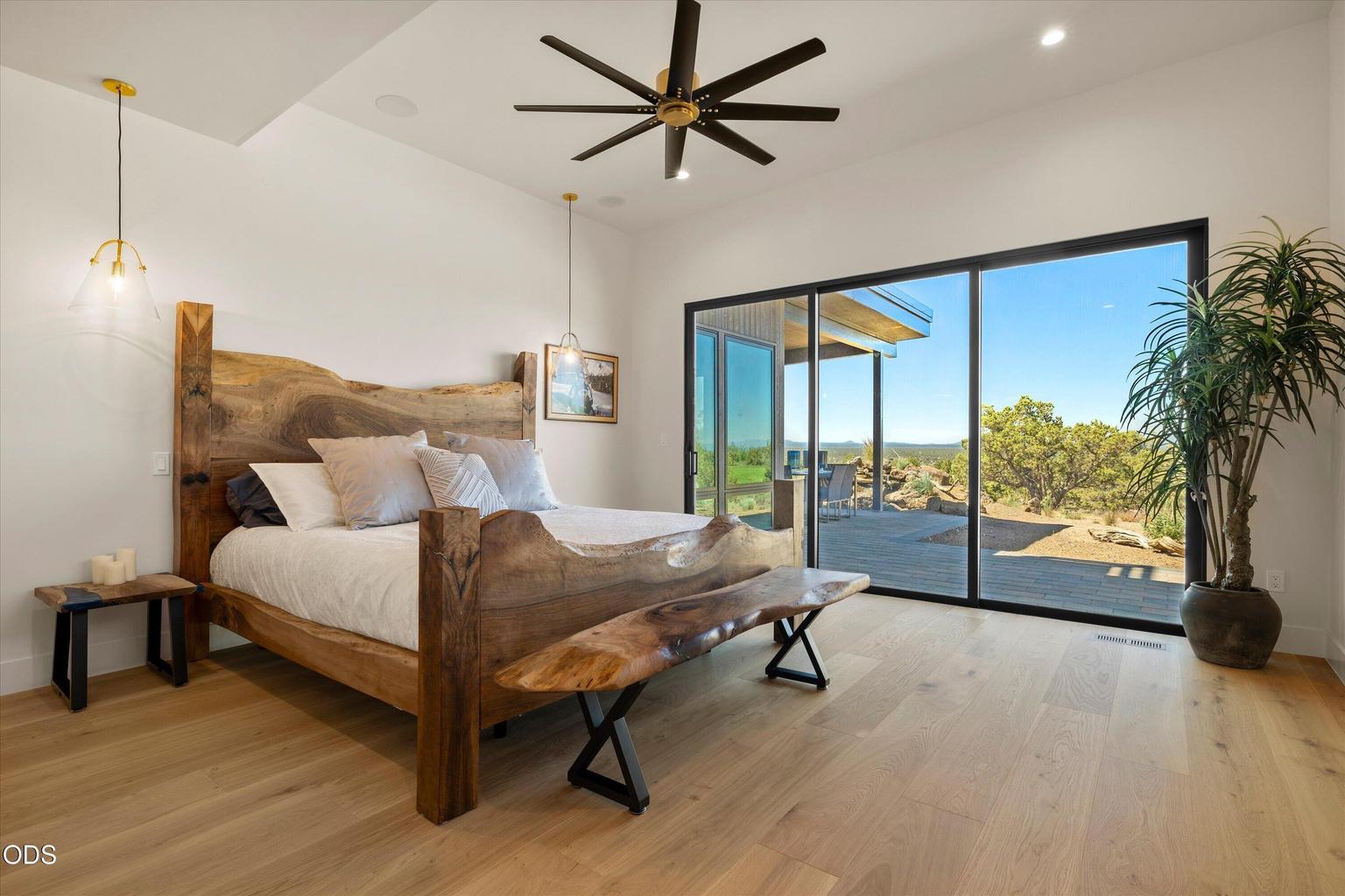 Private deck and backyard access directly from the primary bedroom