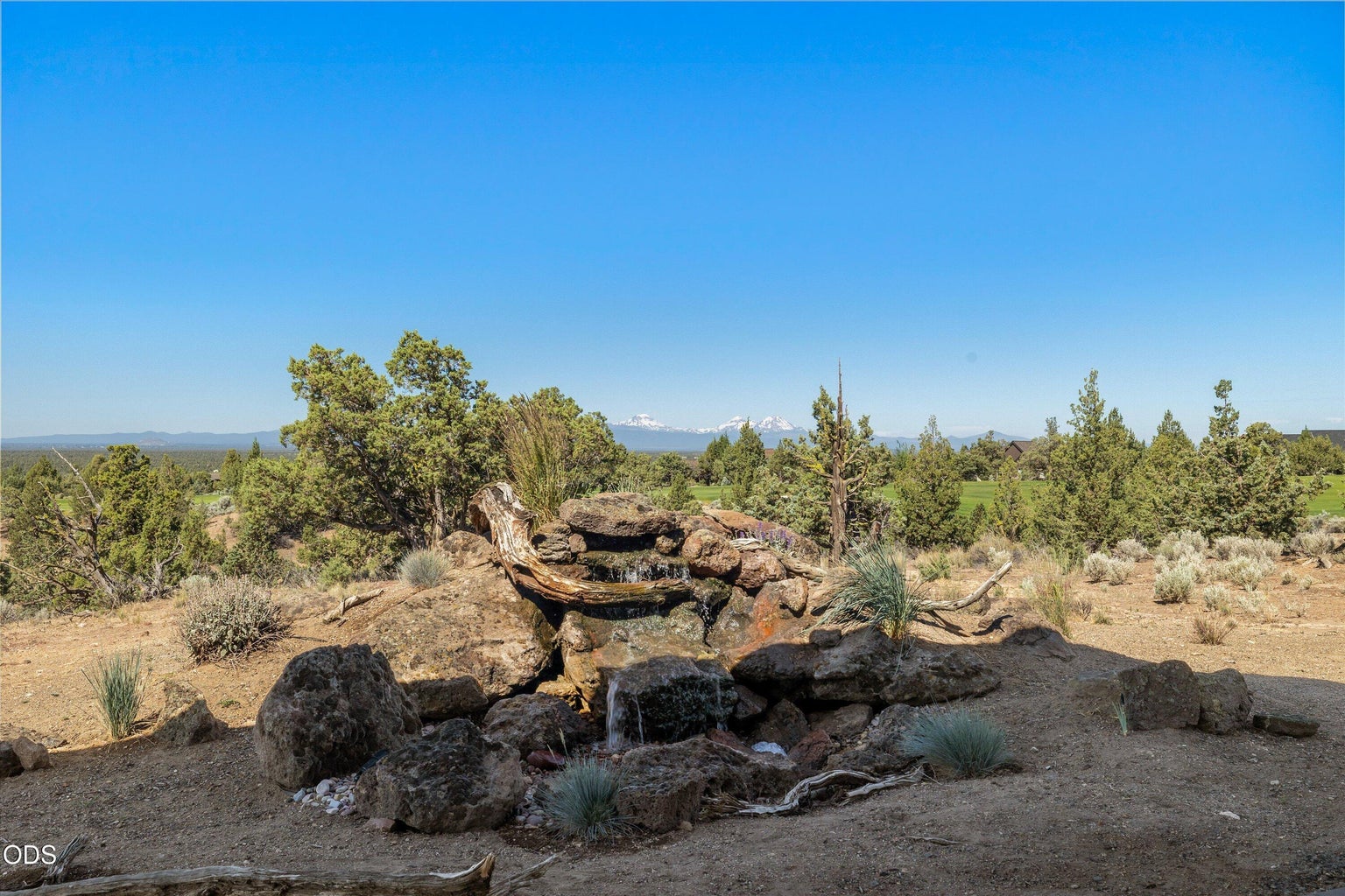 Natural water feature to bring in the natural landscape and highlight the mountain views