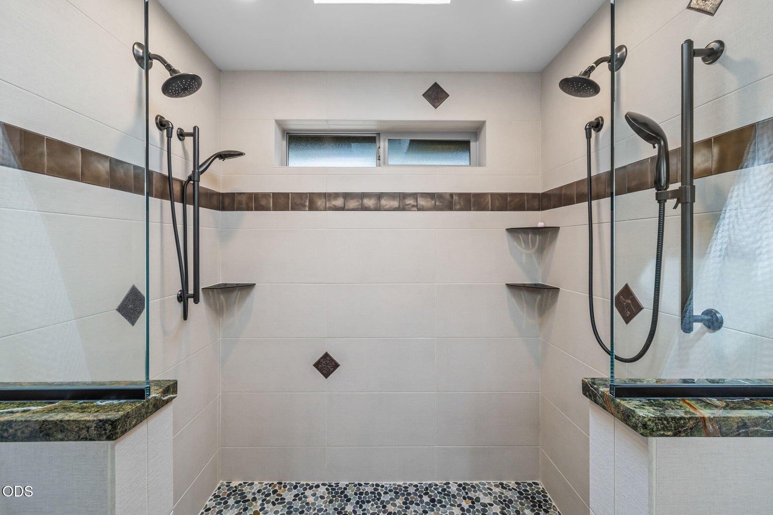 Tiled shower