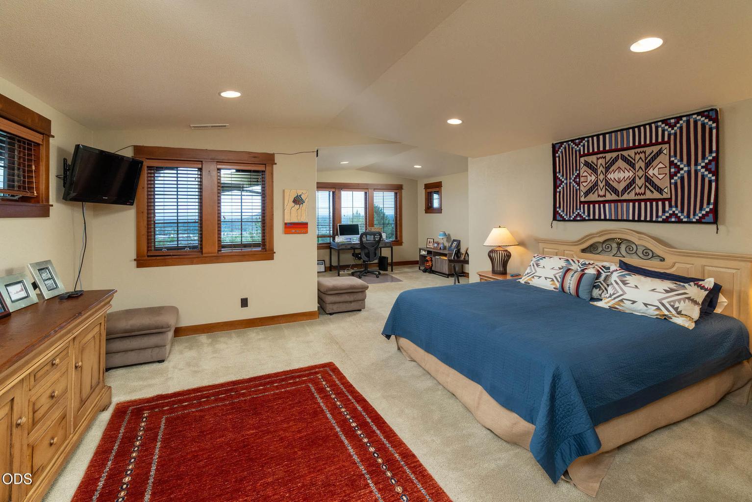 Primary Bedroom #2 on Upper Level with Private Covered Deck.