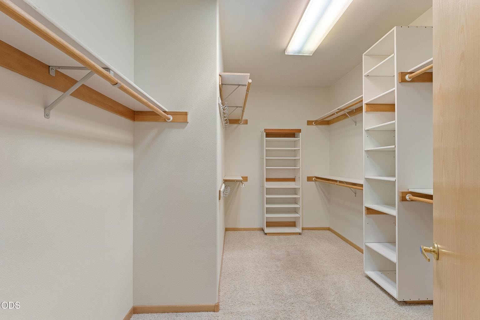 Large spacious primary walk in closet.