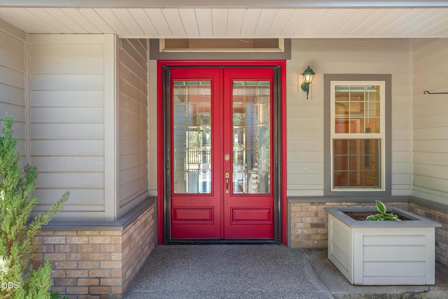 Double door entry.