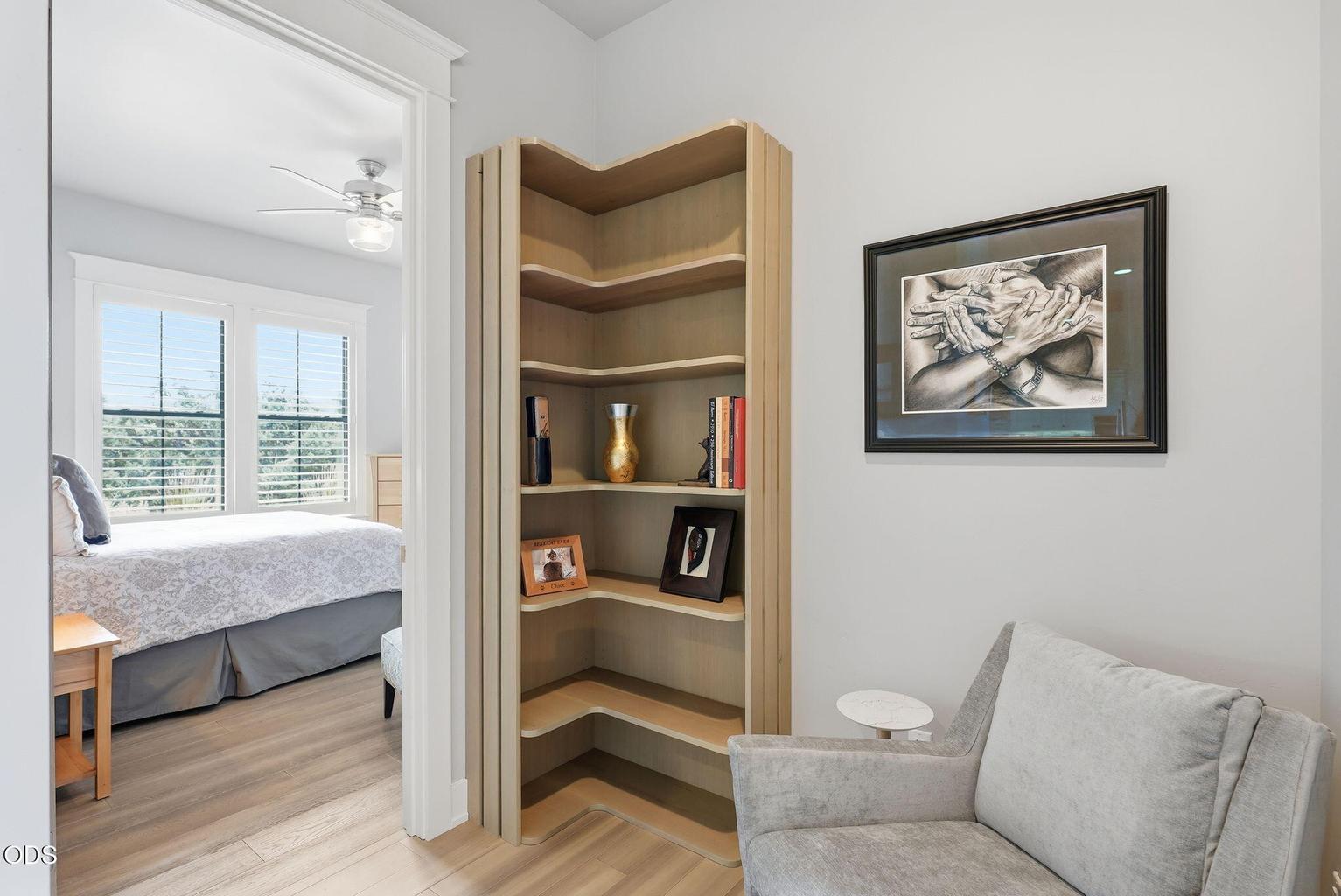 Custom Bookcase between En-Suites