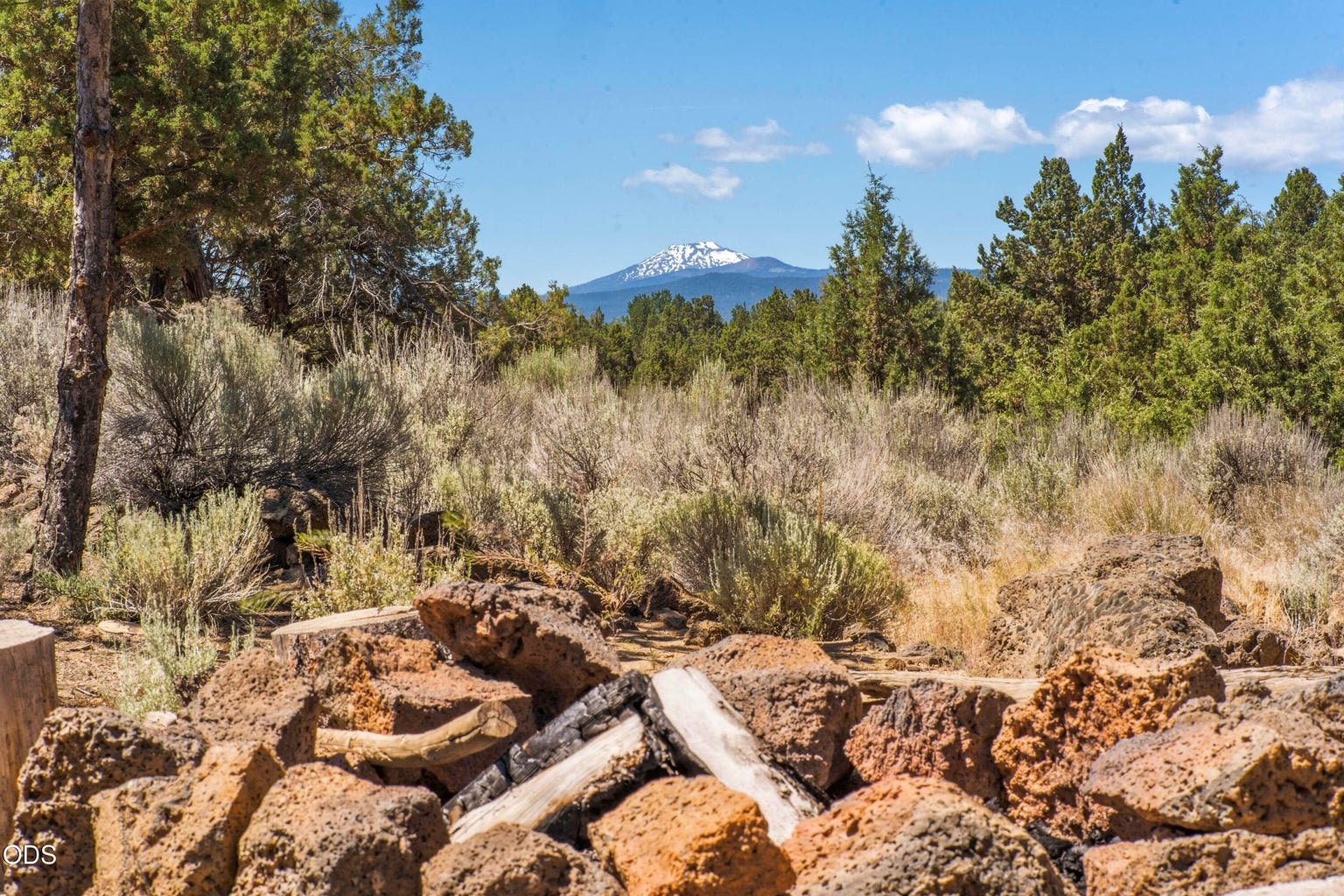 Firepit with a mountain view